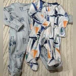 2pc NB Carters footed sleepers
